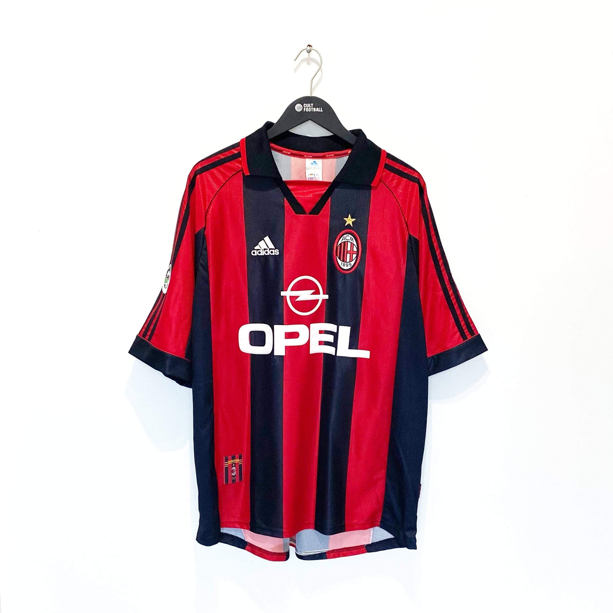 winter Interpunctie Demonstreer 1998/00 N'GOTTY #25 AC Milan Vintage adidas MATCH WORN Home Football S –  Cult Football