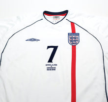 Load image into Gallery viewer, 2001/03 BECKHAM #7 England Vintage Umbro Home Greece Football Shirt XXL WC 2002

