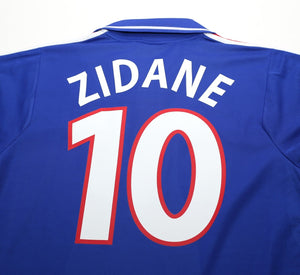 2000/02 ZIDANE #10 France Vintage adidas Home Football Shirt (M)