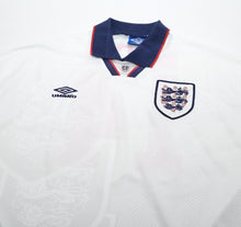 Load image into Gallery viewer, 1993/95 WRIGHT #14 England Vintage Umbro Home Football Shirt (L) US Cup 93
