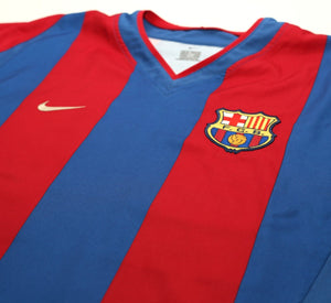 2002/03 RIQUELME #10 Barcelona Vintage Nike Home Football Shirt (XL)