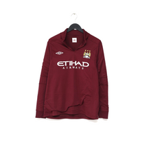 Load image into Gallery viewer, 2010/12 Manchester City Vintage Umbro Football 1/4 Zip Jacket Track Top (L/XL)
