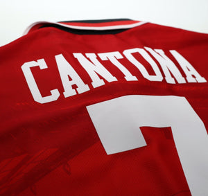 1994/96 CANTONA #7 Manchester United Vintage Umbro Home Football Shirt (L)