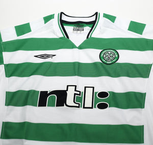 2001/03 HARTSON #10 Celtic Umbro European Home Football Shirt (L)