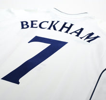 Load image into Gallery viewer, 2001/03 BECKHAM #7 England Vintage Umbro Home Greece Football Shirt (L) WC 2002
