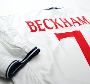 1999/01 BECKHAM #7 England Vintage Umbro Home Football Shirt (XL) Euro 2000