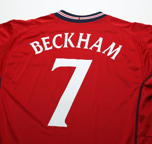 2002/04 BECKHAM #7 England Vintage Umbro Away Football Shirt (XXL) Argentina WC