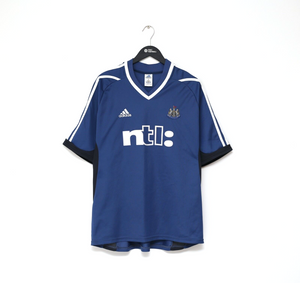 2001/02 SOLANO #4 Newcastle United Vintage adidas Away Football Shirt (XL)