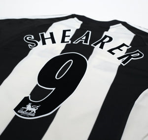 2001/03 SHEARER #9 Newcastle United Vintage adidas Home Football Shirt (S)