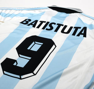 1998/99 BATISTUTA #9 Argentina Vintage adidas Home Football Shirt (L) WC 98