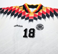 Load image into Gallery viewer, 1994/96 KLINSMANN #18 Germany Vintage adidas Home Football Shirt (XL) USA 94
