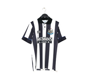 1993/95 COLE #9 Newcastle United Vintage Asics Home Football Shirt (S)