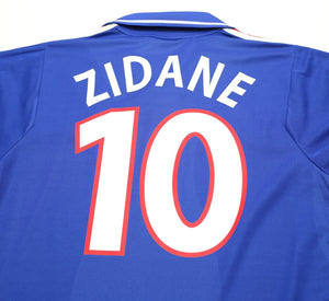 2000/02 ZIDANE #10 France Vintage adidas Home Football Shirt (M)