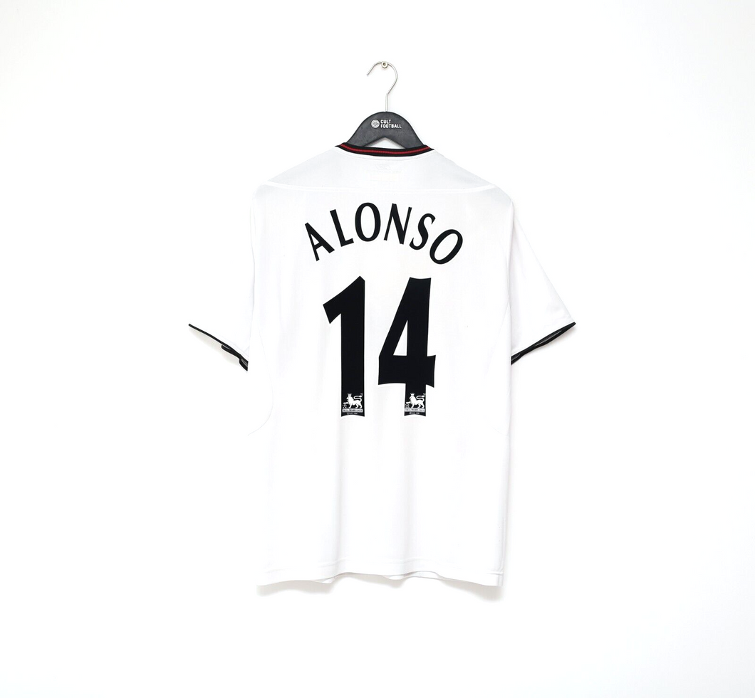 2003/04 ALONSO #14 Liverpool Vintage Reebok Away Football Shirt (M)