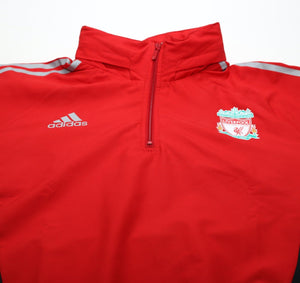 2008/09 LIVERPOOL adidas Formotion Football Player Issue 1/4 Zip Training Top (L)