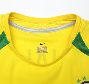 2002/04 RONALDO #9 Brazil Vintage Nike WC 2002 Home Football Shirt (XL)