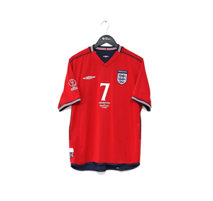 2002/04 BECKHAM #7 England Vintage Umbro Away Football Shirt (L) Argentina WC