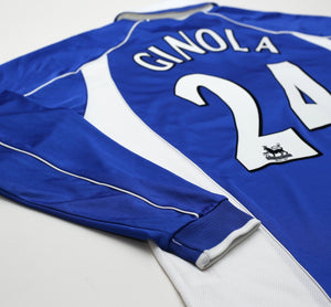 2000/02 GINOLA #24 Everton Vintage PUMA Long Sleeve Football Shirt (L)