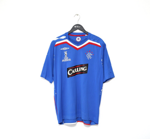 2007/08 FERGUSON #6 Rangers Vintage Umbro UEFA Cup Final Football Shirt (L/XL)