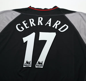 2002/04 GERRARD #17 Liverpool Vintage Reebok Away Football Shirt Jersey (XL)