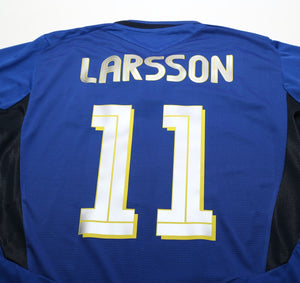 2004/05 LARSSON #11 Sweden Vintage Umbro L/S Away Football Shirt (M)