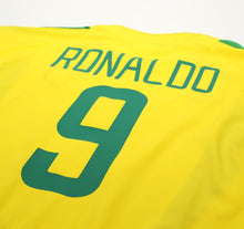 Load image into Gallery viewer, 2002/04 RONALDO #9 Brazil Vintage Nike WC 2002 Home Football Shirt (XL)
