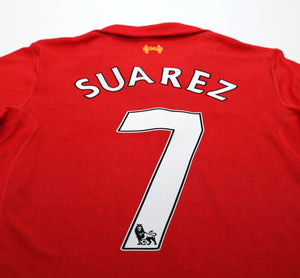 2012/13 SUAREZ #7 Liverpool Vintage Warrior Home Football Shirt Jersey (S)