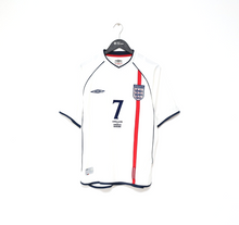 Load image into Gallery viewer, 2001/03 BECKHAM #7 England Vintage Umbro Home Greece Football Shirt (M) WC 2002
