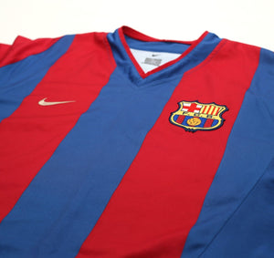 2002/03 RIQUELME #10 Barcelona Vintage Nike Home Football Shirt (M)