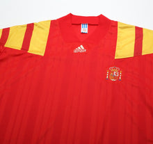 Load image into Gallery viewer, 1992/94 SPAIN Vintage adidas Equipment Home Football Shirt (XL)
