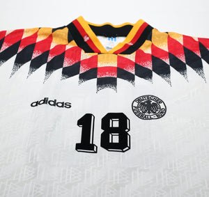 1994/96 KLINSMANN #18 Germany Vintage adidas Home Football Shirt (XL) USA 94