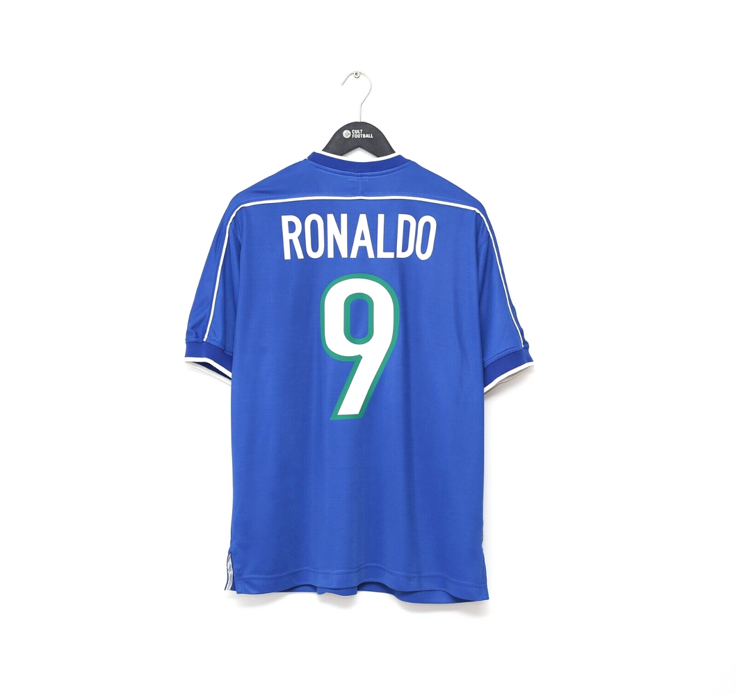 1998/00 RONALDO #9 Brazil Vintage Nike WC 98 Away Football Shirt (M/L)