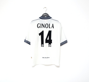 1997/99 GINOLA #14 Tottenham Hotspur Vintage PONY Home Football Shirt (S)