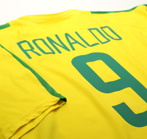 2002/04 RONALDO #9 Brazil Vintage Nike WC 2002 Home Football Shirt (XXL)