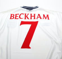 Load image into Gallery viewer, 1999/01 BECKHAM #7 England Vintage Umbro Home Football Shirt (XL) Euro 2000
