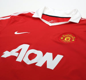 2010/11 Ji Sung Park #13 Manchester United Vintage Nike Home Football Shirt (XL)