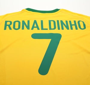 2000/02 RONALDINHO #7 Brazil Vintage Nike Home Football Shirt (L) Olympics 2000