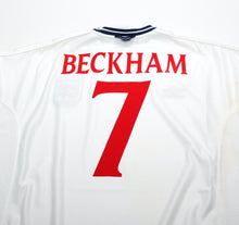 Load image into Gallery viewer, 1999/01 BECKHAM #7 England Vintage Umbro Home Football Shirt (XL) Euro 2000
