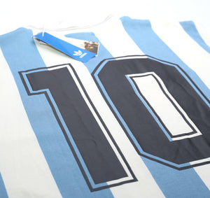 1993 MARADONA #10 Argentina adidas Originals L/S Home Football Shirt (M) BNWT