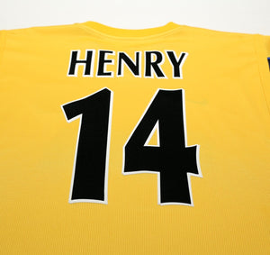 1999/00 HENRY #14 Arsenal Vintage Nike UEFA Cup Away Football Shirt (XL) SEGA