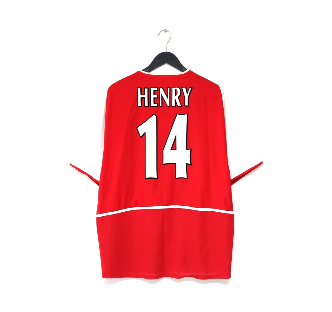 2002/04 HENRY #14 Arsenal Vintage Nike Home Football Shirt (XL)