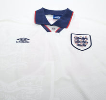 Load image into Gallery viewer, 1993/95 WRIGHT #14 England Vintage Umbro Home Football Shirt (L) US Cup 93
