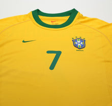 Load image into Gallery viewer, 2000/02 RONALDINHO #7 Brazil Vintage Nike Home Football Shirt (L) Olympics 2000
