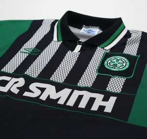 1994/96 VAN HOOIJDONK #9 Celtic Vintage Umbro Away Football Shirt Jersey (L)