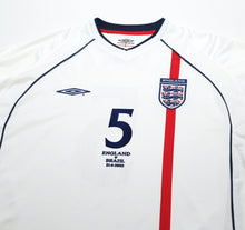 Load image into Gallery viewer, 2001/03 FERDINAND #5 England Vintage Umbro Home Football Shirt (XL) 2002 BRAZIL
