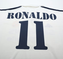 Load image into Gallery viewer, 2002/03 RONALDO #11 Real Madrid Vintage adidas Home Football Shirt (L)
