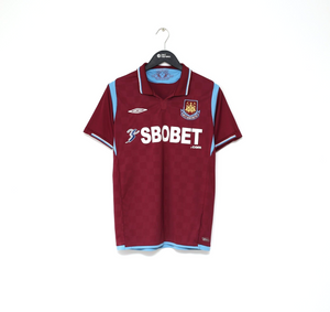 2009/10 DIAMANTI #32 West Ham Vintage Umbro Home Football Shirt (S)