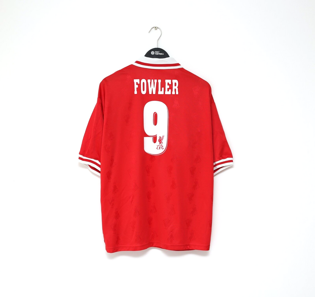 1996/98 FOWLER #9 Liverpool Vintage Reebok Home Football Shirt (L) 42/44