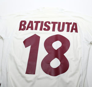 2000/01 BATISTUTA #18 AS Roma Vintage Kappa Away Football Shirt (L)