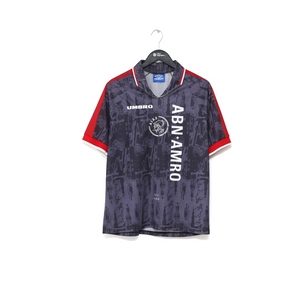 1996/97 KLUIVERT #9 Ajax Vintage Umbro Away Football Shirt Jersey (L)